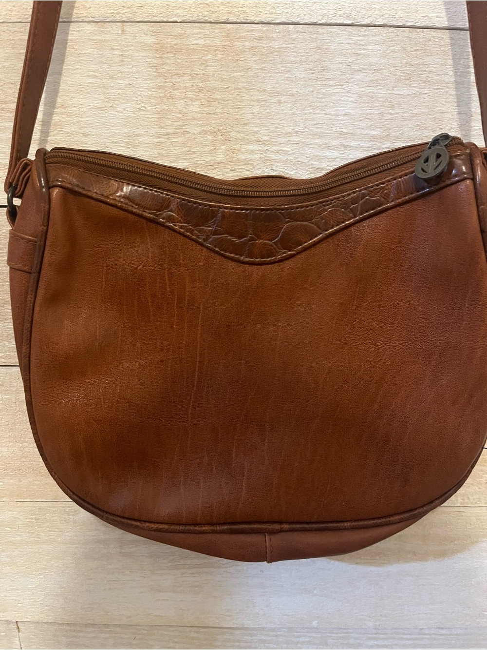 Jordache Brown Leather Y2K Crossbody Bag Vintage - Picture 8 of 15